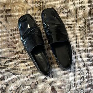 By Far Black patent loafers